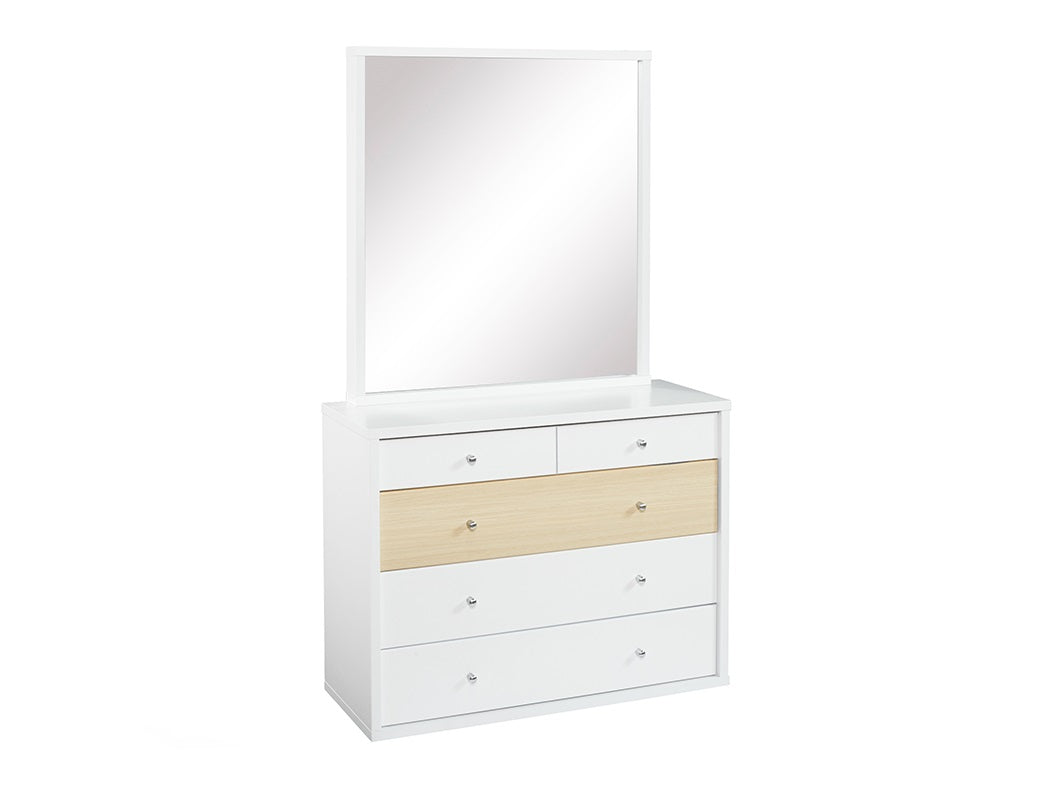 Cosmo 5 Drawer Dresser with Mirror