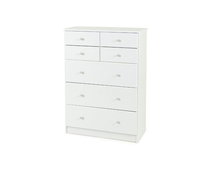 Kingston White 7 Drawer Highboy